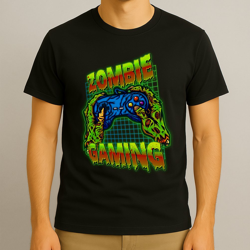 Halloween Monster Zombie Gaming Video Gamer Addict T-Shirt