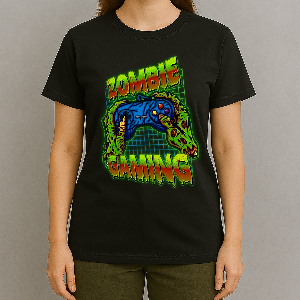 Halloween Monster Zombie Gaming Video Gamer Addict T-Shirt