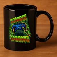 Halloween Monster Zombie Gaming Video Gamer Addict 11oz C Handle Ceramic Mug