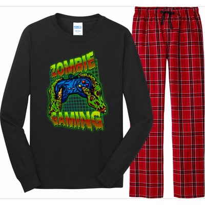 Halloween Monster Zombie Gaming Video Gamer Addict Long Sleeve Pajama Set