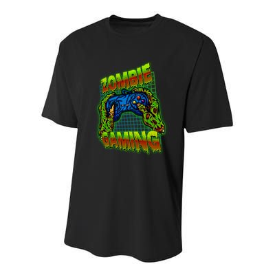 Halloween Monster Zombie Gaming Video Gamer Addict Youth Performance Sprint T-Shirt