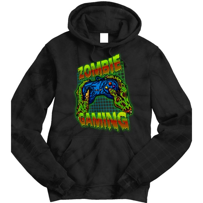 Halloween Monster Zombie Gaming Video Gamer Addict Tie Dye Hoodie