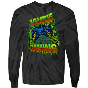 Halloween Monster Zombie Gaming Video Gamer Addict Tie-Dye Long Sleeve Shirt