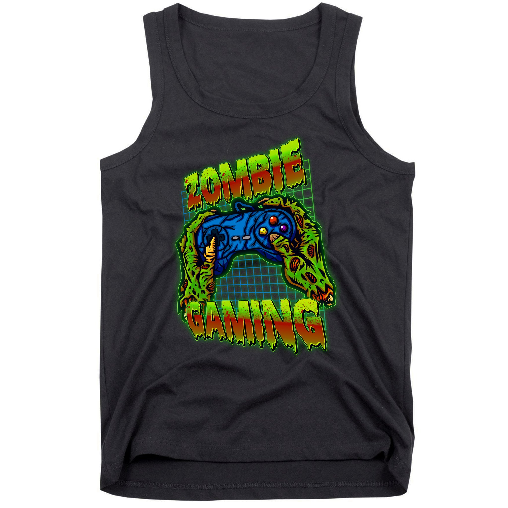 Halloween Monster Zombie Gaming Video Gamer Addict Tank Top