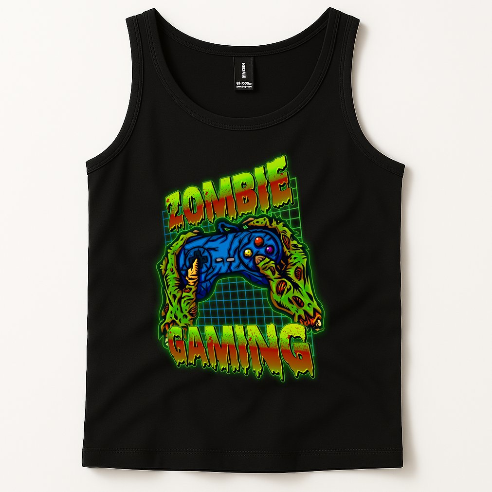 Halloween Monster Zombie Gaming Video Gamer Addict Tank Top