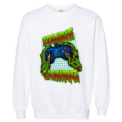 Halloween Monster Zombie Gaming Video Gamer Addict Garment-Dyed Sweatshirt