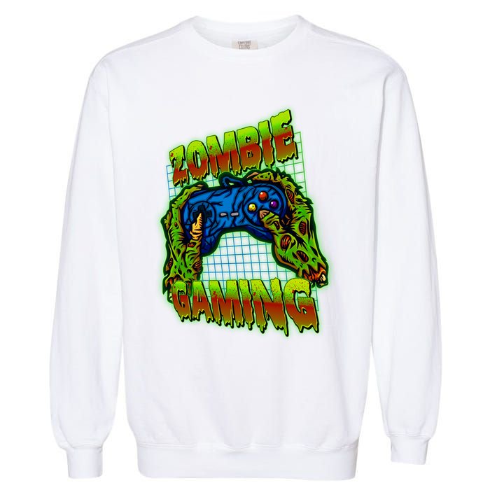 Halloween Monster Zombie Gaming Video Gamer Addict Garment-Dyed Sweatshirt