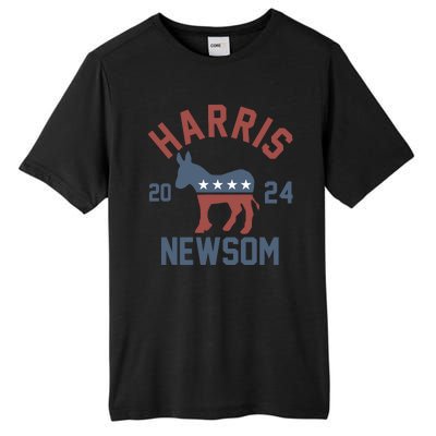 Harris Newsom 2024 For President Kamala Harris Gavin Newsom Tall Fusion ChromaSoft Performance T-Shirt