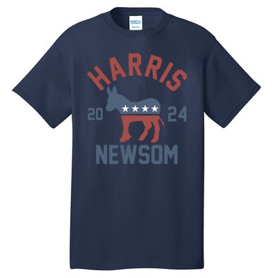 Harris Newsom 2024 For President Kamala Harris Gavin Newsom Tall T-Shirt