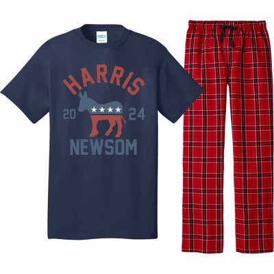 Harris Newsom 2024 For President Kamala Harris Gavin Newsom Pajama Set