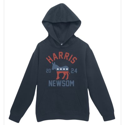 Harris Newsom 2024 For President Kamala Harris Gavin Newsom Urban Pullover Hoodie