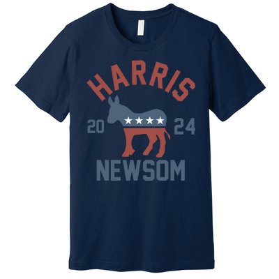 Harris Newsom 2024 For President Kamala Harris Gavin Newsom Premium T-Shirt