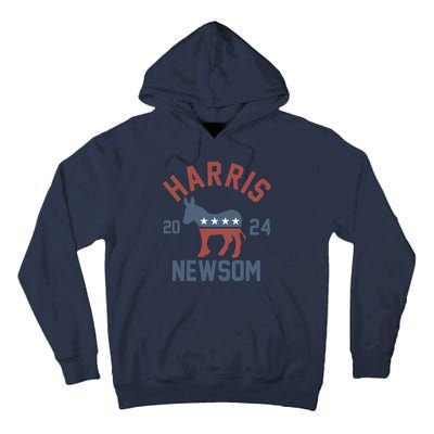 Harris Newsom 2024 For President Kamala Harris Gavin Newsom Tall Hoodie