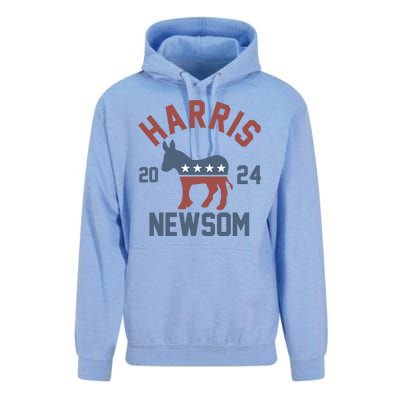 Harris Newsom 2024 For President Kamala Harris Gavin Newsom Unisex Surf Hoodie