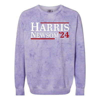 Harris Newsom 2024 For President Kamala Harris Gavin Newsom Colorblast Crewneck Sweatshirt