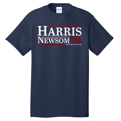 Harris Newsom 2024 For President Kamala Harris Gavin Newsom Tall T-Shirt