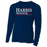 Harris Newsom 2024 For President Kamala Harris Gavin Newsom Cooling Performance Long Sleeve Crew