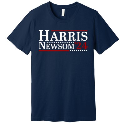 Harris Newsom 2024 For President Kamala Harris Gavin Newsom Premium T-Shirt