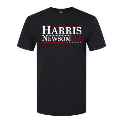 Harris Newsom 2024 For President Kamala Harris Gavin Newsom Softstyle CVC T-Shirt