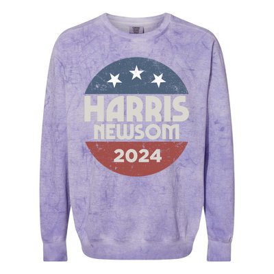 Harris Newsom 2024 For President Kamala Harris Gavin Newsom Colorblast Crewneck Sweatshirt