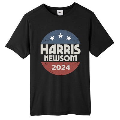 Harris Newsom 2024 For President Kamala Harris Gavin Newsom Tall Fusion ChromaSoft Performance T-Shirt