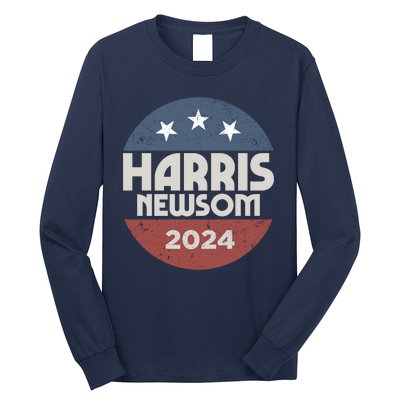 Harris Newsom 2024 For President Kamala Harris Gavin Newsom Long Sleeve Shirt