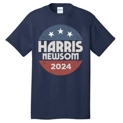 Harris Newsom 2024 For President Kamala Harris Gavin Newsom Tall T-Shirt