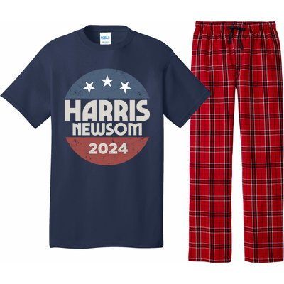 Harris Newsom 2024 For President Kamala Harris Gavin Newsom Pajama Set