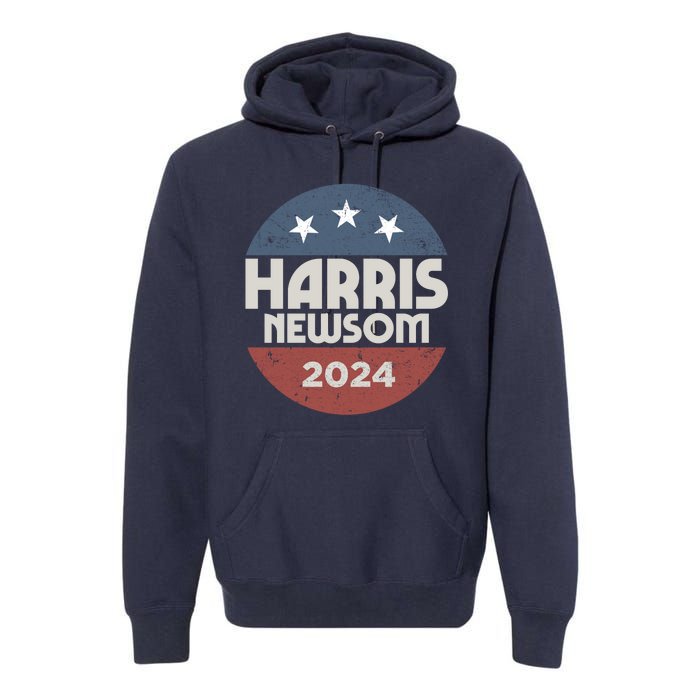 Harris Newsom 2024 For President Kamala Harris Gavin Newsom Premium Hoodie