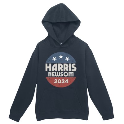 Harris Newsom 2024 For President Kamala Harris Gavin Newsom Urban Pullover Hoodie