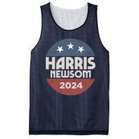 Harris Newsom 2024 For President Kamala Harris Gavin Newsom Mesh Reversible Basketball Jersey Tank