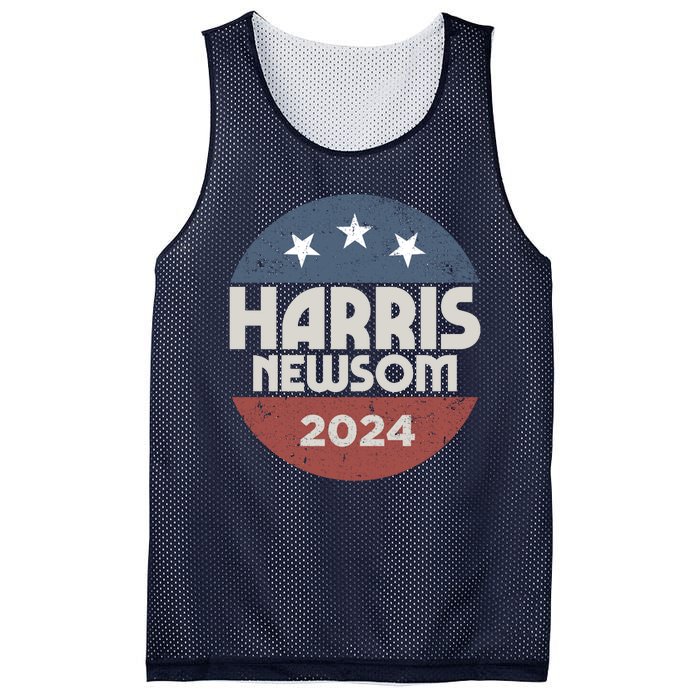 Harris Newsom 2024 For President Kamala Harris Gavin Newsom Mesh Reversible Basketball Jersey Tank