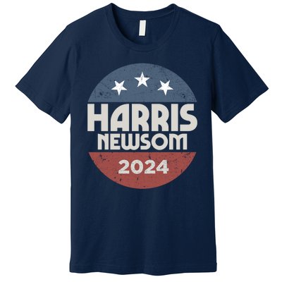 Harris Newsom 2024 For President Kamala Harris Gavin Newsom Premium T-Shirt