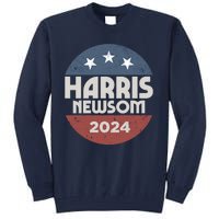 Harris Newsom 2024 For President Kamala Harris Gavin Newsom Tall Sweatshirt