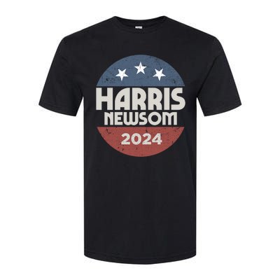 Harris Newsom 2024 For President Kamala Harris Gavin Newsom Softstyle CVC T-Shirt