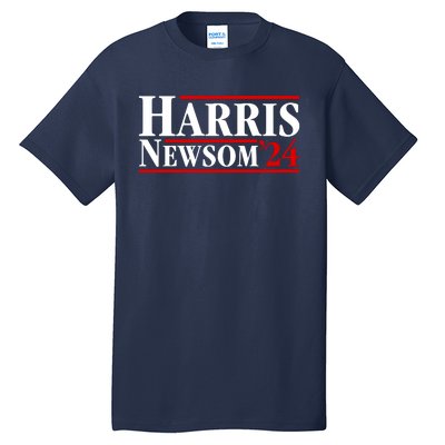 Harris Newsom 2024 For President Kamala Harris Gavin Newsom Tall T-Shirt