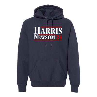 Harris Newsom 2024 For President Kamala Harris Gavin Newsom Premium Hoodie