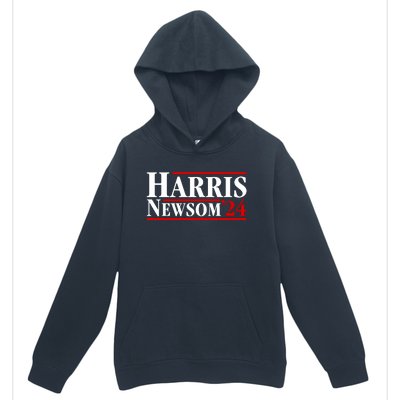 Harris Newsom 2024 For President Kamala Harris Gavin Newsom Urban Pullover Hoodie