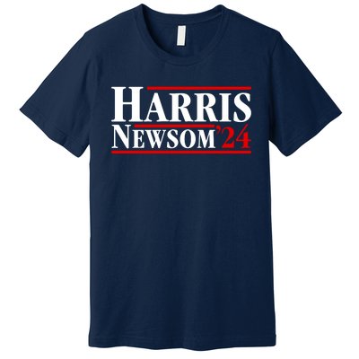 Harris Newsom 2024 For President Kamala Harris Gavin Newsom Premium T-Shirt