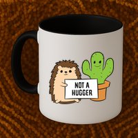 Hedgehog Not A Hugger Cactus Hedgehog Great Gift Mug