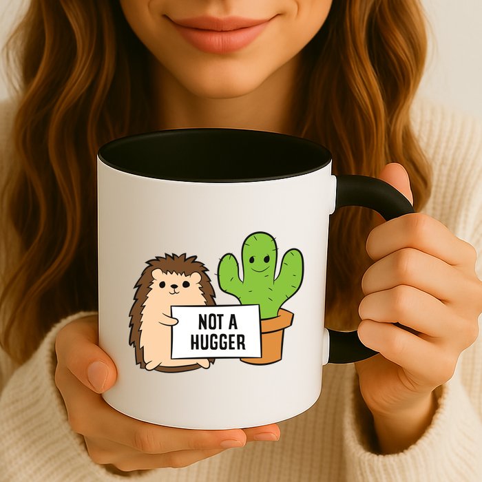 Hedgehog Not A Hugger Cactus Hedgehog Great Gift Mug