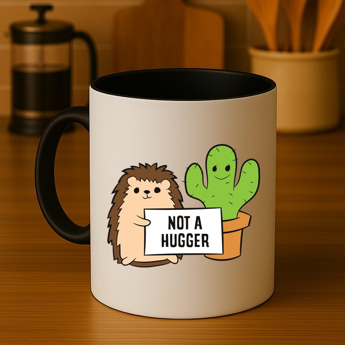 Hedgehog Not A Hugger Cactus Hedgehog Great Gift Mug