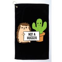 Hedgehog Not A Hugger Cactus Hedgehog Great Gift Golf Towel