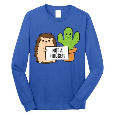 Hedgehog Not A Hugger Cactus Hedgehog Great Gift Long Sleeve Shirt