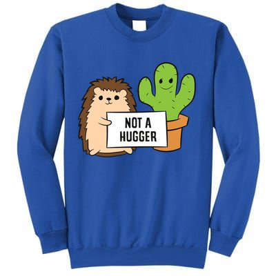 Hedgehog Not A Hugger Cactus Hedgehog Great Gift Sweatshirt