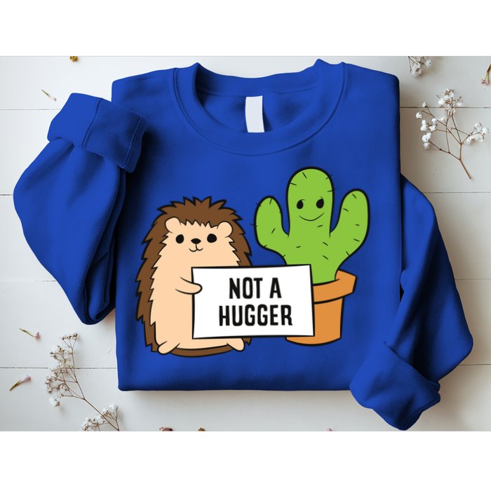 Hedgehog Not A Hugger Cactus Hedgehog Great Gift Sweatshirt