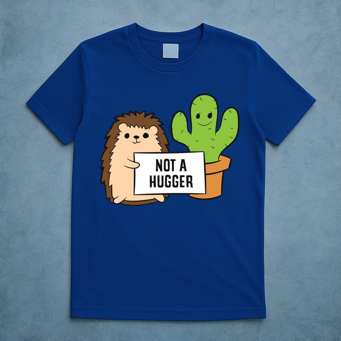 Hedgehog Not A Hugger Cactus Hedgehog Great Gift T-Shirt