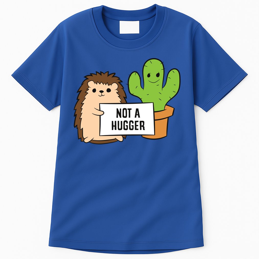 Hedgehog Not A Hugger Cactus Hedgehog Great Gift Tall T-Shirt