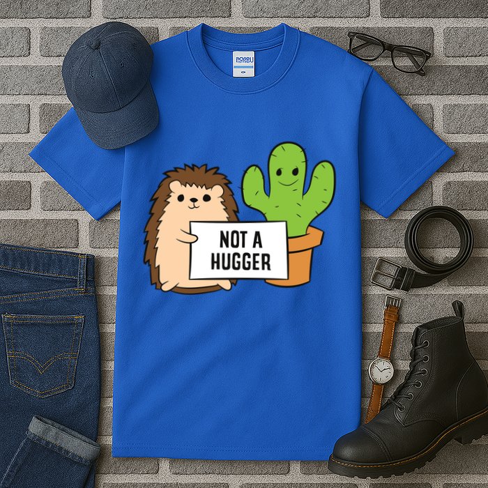 Hedgehog Not A Hugger Cactus Hedgehog Great Gift Tall T-Shirt