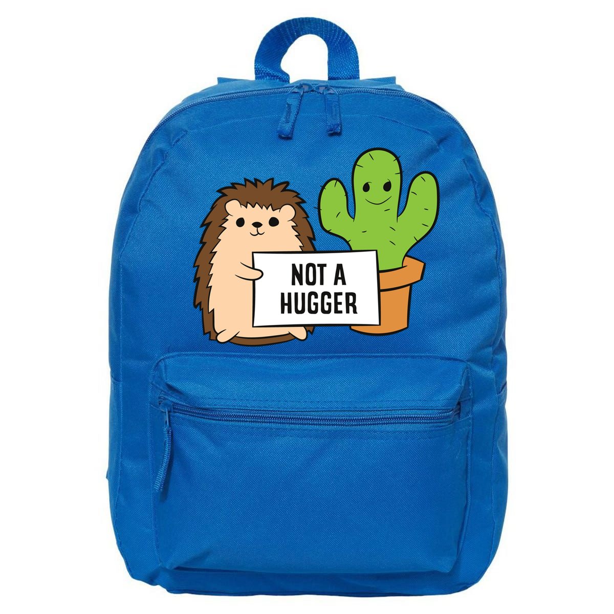 Hedgehog Not A Hugger Cactus Hedgehog Great Gift 16 in Basic Backpack